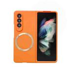 For Samsung Galaxy Z Fold4 Skin Feel MagSafe Magnetic Phone Case(Orange)