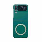 For Samsung Galaxy Z Flip4 Skin Feel MagSafe Magnetic Phone Case(Dark Green)