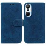 For Infinix Hot 20s Butterfly Rose Embossed Leather Phone Case(Blue)