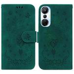 For Infinix Hot 20s Butterfly Rose Embossed Leather Phone Case(Green)