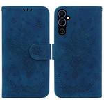 For Tecno Pova Neo 2 Butterfly Rose Embossed Leather Phone Case(Blue)