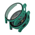 For Samsung Galaxy Watch 5 44mm Frosted PC + Tempered Film Integrated Watch Protective Case (Green)