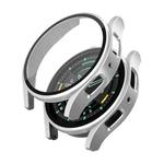 For Samsung Galaxy Watch 5 44mm Frosted PC + Tempered Film Integrated Watch Protective Case (Silver)