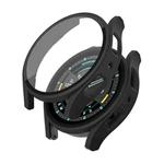 For Samsung Galaxy Watch 5 Pro 45mm Frosted PC + Tempered Film Integrated Watch Protective Case (Black)