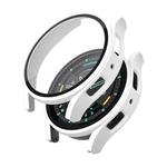 For Samsung Galaxy Watch 5 Pro 45mm Frosted PC + Tempered Film Integrated Watch Protective Case (White)