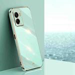 For OPPO A57 XINLI Straight Edge 6D Electroplate TPU Phone Case(Mint Green)