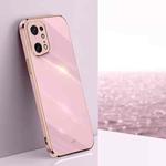 For OPPO Find X5 Pro XINLI Straight 6D Plating Gold Edge TPU Phone Case(Cherry Purple)