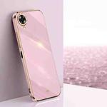 For OPPO A17k XINLI Straight Edge 6D Electroplate TPU Phone Case(Cherry Purple)