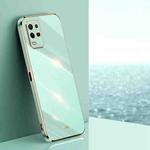 For OPPO K9x XINLI Straight 6D Plating Gold Edge TPU Phone Case(Mint Green)