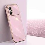 For OPPO K10 Pro XINLI Straight 6D Plating Gold Edge TPU Phone Case(Cherry Purple)