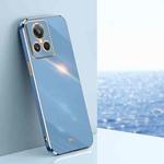 For Realme GT2 Explorer Master 5G XINLI Straight 6D Plating Gold Edge TPU Phone Case(Celestial Blue)