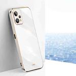 For Realme 9 Pro XINLI Straight 6D Plating Gold Edge TPU Phone Case(White)