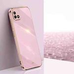 For Realme C20 XINLI Straight 6D Plating Gold Edge TPU Phone Case(Cherry Purple)