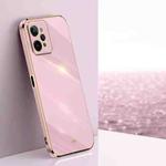 For Realme C31 XINLI Straight Edge 6D Electroplate TPU Phone Case(Cherry Purple)