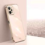 For Realme C31 XINLI Straight 6D Plating Gold Edge TPU Phone Case(Pink)