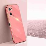 For OPPO Reno7 SE XINLI Straight 6D Plating Gold Edge TPU Phone Case(Hawthorn Red)