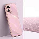 For OPPO Reno7 Global XINLI Straight Edge 6D Electroplate TPU Phone Case(Cherry Purple)