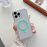For iPhone 14 Plus 3 in 1 MagSafe Magnetic Phone Case(Cyan-blue)