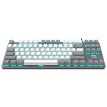AULA F3287 Wired Color Matching Single Mode 87 Keys Mechanical Keyboard,Green Shaft(White)