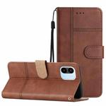 For Xiaomi Redmi A1 Business Style Cowhide Texture Leather Phone Case(Coffee)