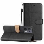 For OPPO Reno8 5G Business Style Cowhide Texture Leather Phone Case(Black)