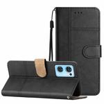 For OPPO Find X5 Lite Business Style Cowhide Texture Leather Phone Case(Black)