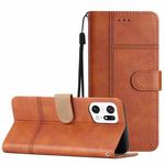 For OPPO Find X5 Pro Business Style Cowhide Texture Leather Phone Case(Brown)