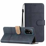 For OPPO A94 5G Business Style Cowhide Texture Leather Phone Case(Blue)