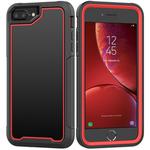 For iPhone 8 Plus & 7 Plus Frame Series TPU + PC Dust-proof Scratch-proof Drop-proof Protective Case(Red)