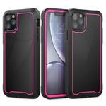 For iPhone 11 Pro Frame Series TPU + PC Dust-proof Scratch-proof Drop-proof Protective Case(Rose Red)