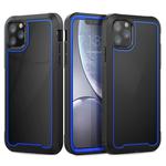For iPhone 11 Pro Max Frame Series TPU + PC Dust-proof Scratch-proof Drop-proof Protective Case(Blue)