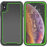 For iPhone XS / X Frame Series TPU + PC Dust-proof Scratch-proof Drop-proof Protective Case(Green)