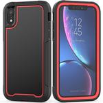 For iPhone XR Frame Series TPU + PC Dust-proof Scratch-proof Drop-proof Protective Case(Red)