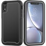 For iPhone XR Frame Series TPU + PC Dust-proof Scratch-proof Drop-proof Protective Case(Grey)