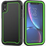 For iPhone XR Frame Series TPU + PC Dust-proof Scratch-proof Drop-proof Protective Case(Green)