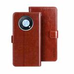 For Huawei nova Y90 idewei Crazy Horse Texture Leather Phone Case(Brown)