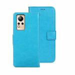 For Infinix Note 12 idewei Crazy Horse Texture Leather Phone Case(Sky Blue)