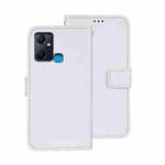 For Infinix Smart 6 Plus idewei Crazy Horse Texture Leather Phone Case(White)