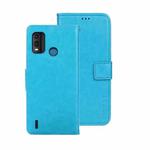For Nokia G11 Plus idewei Crazy Horse Texture Leather Phone Case(Sky Blue)