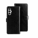 For Tecno Pova 3 idewei Crazy Horse Texture Leather Phone Case(Black)