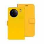 For vivo X90 idewei Crazy Horse Texture Leather Phone Case(Yellow)