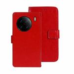 For vivo X90 Pro+ idewei Crazy Horse Texture Leather Phone Case(Red)