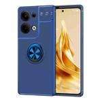 For OPPO Reno9 Pro+ Metal Ring Holder TPU Phone Case(Blue)