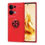 For OPPO Reno9 Pro+ Metal Ring Holder TPU Phone Case(Red)