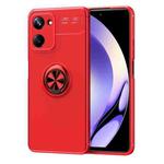 For Realme 10 4G Metal Ring Holder TPU Phone Case(Red)
