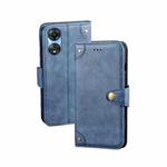 For OPPO A58 5G idewei Retro Texture Leather Phone Case(Blue)