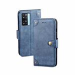 For OPPO A77s idewei Retro Texture Leather Phone Case(Blue)