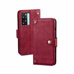 For OPPO A77s idewei Retro Texture Leather Phone Case(Red)