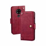 For Oukitel C19 Pro idewei Retro Texture Leather Phone Case(Red)