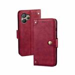 For Realme 10 5G idewei Retro Texture Leather Phone Case(Red)